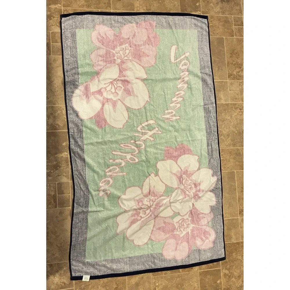 Vintage Tommy Hilfiger Beach Towel Hibiscus Flowers 40X70‎ Inches